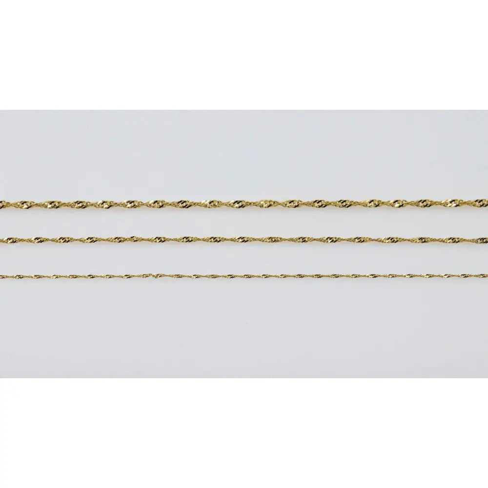 Stunning 10K Solid Gold Twisted Chain Bracelet - Elegant Singapore Design, Perfect Minimalist Gift for Her!.