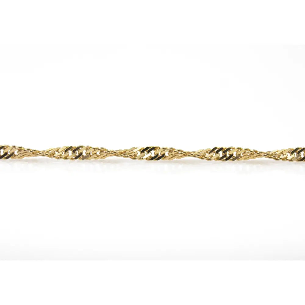 Stunning 10K Solid Gold Twisted Chain Bracelet - Elegant Singapore Design, Perfect Minimalist Gift for Her!.