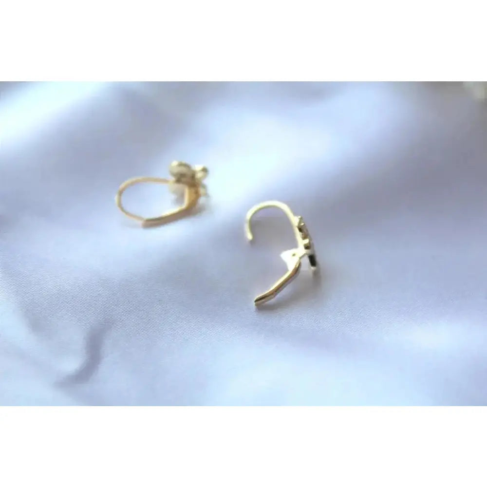 Stunning 14K Gold Butterfly Leverback Earrings - Exquisite Handmade Dangle Jewelry Gift for Her.