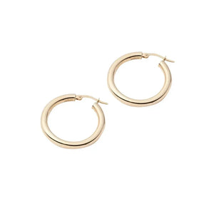 Stunning 14K Gold Large Dome Hoop Earrings - Timeless Elegance in Every Pair!.