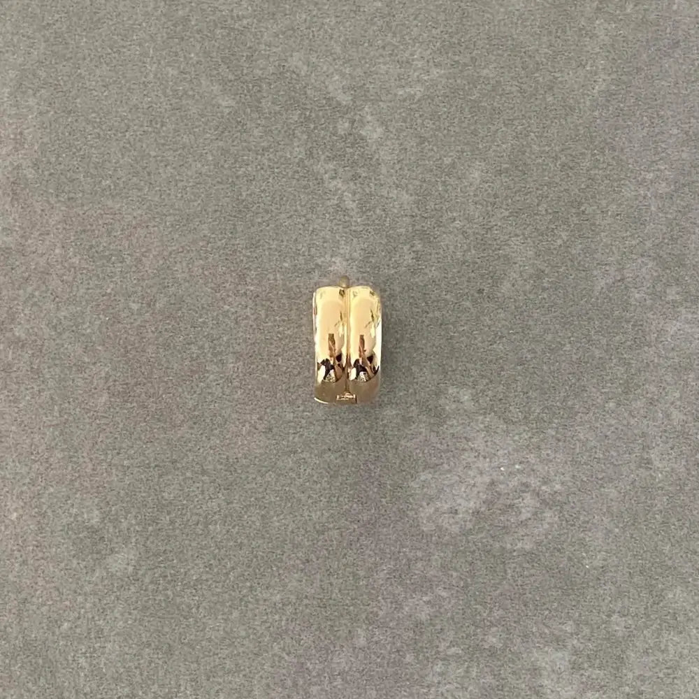 Stunning 14K Solid Gold Chunky Huggie Earrings - Fashionable 11mm Hinged Gold Hoops.