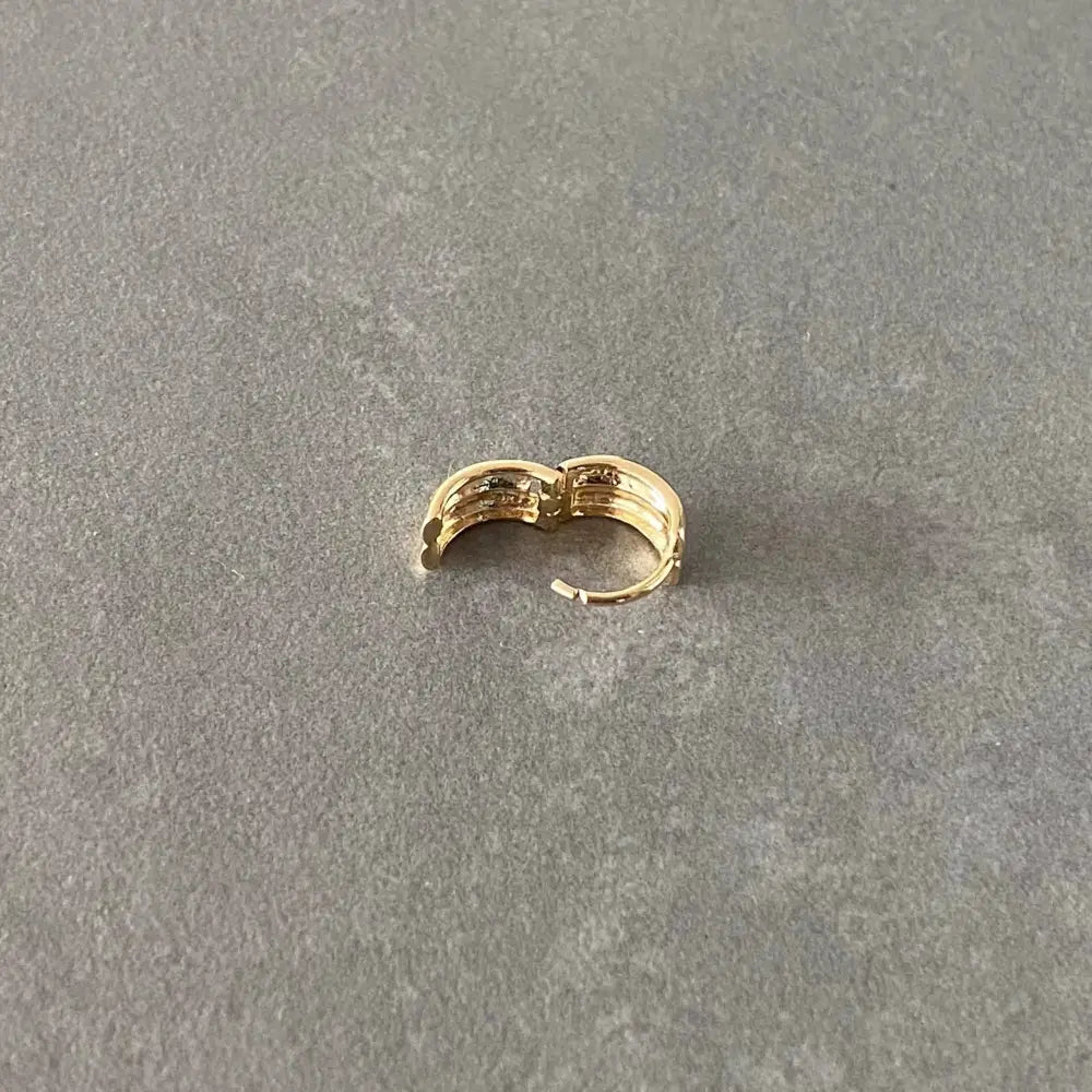 Stunning 14K Solid Gold Chunky Huggie Earrings - Fashionable 11mm Hinged Gold Hoops.