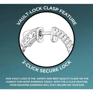 Stunning 14K White Gold 2.06 Carat Diamond Hoop Earrings - Elegance Redefined!