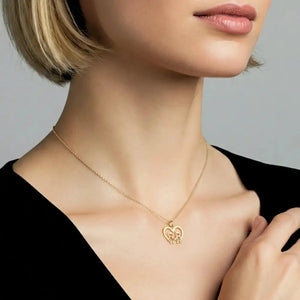 Stunning 14K Yellow Gold Heart Pendant Necklace for Boys & Girls.