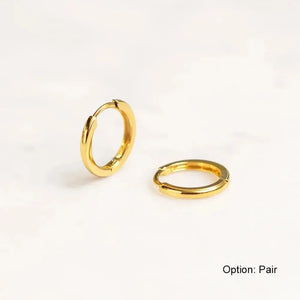 Stunning 18K Solid Gold 10mm Hoop Huggie Earrings – Perfect for Every Occasion!.