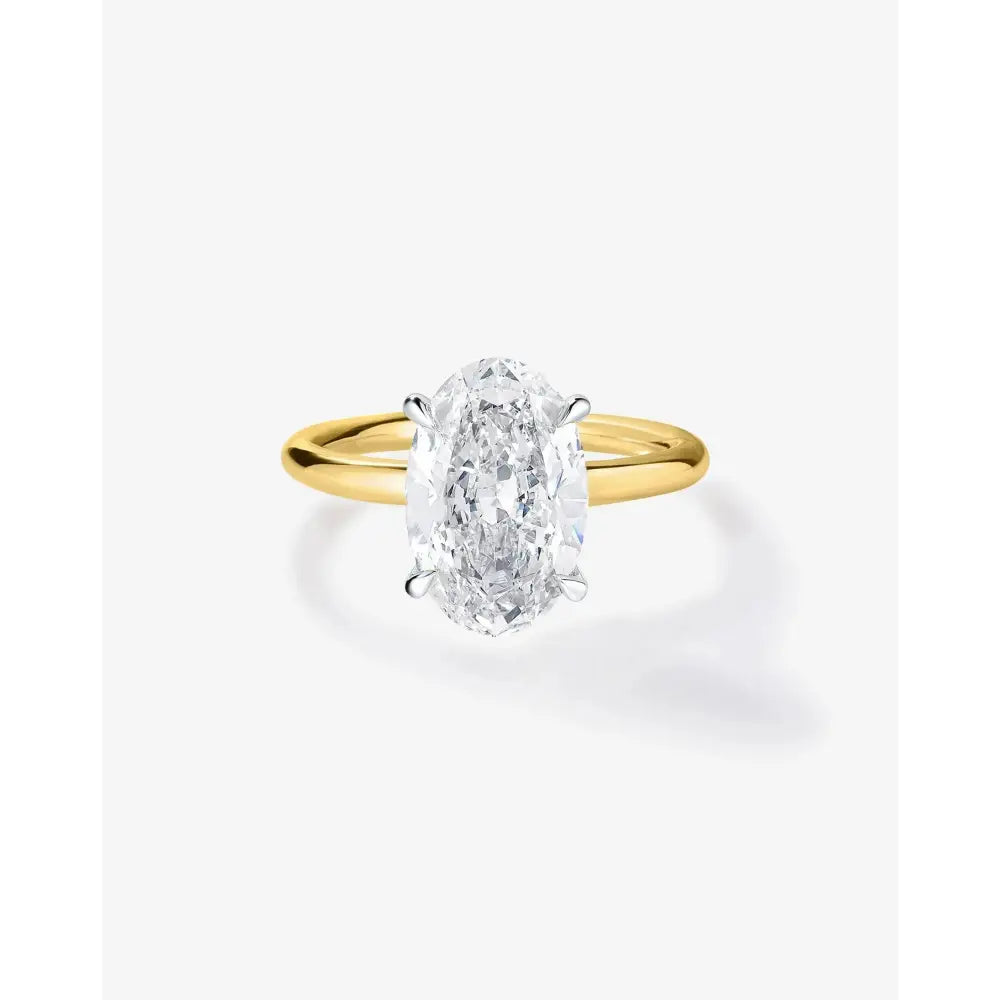 Stunning 2.08 Carat Oval Lab Diamond Cloud Solitaire Ring.