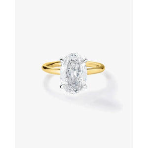 Stunning 2.08 Carat Oval Lab Diamond Cloud Solitaire Ring.