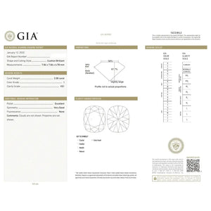 Stunning 2.08ct Old Mine Natural Diamond in Whisper Thin® Pavé Hidden Halo Setting.
