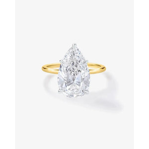 Stunning 3.01 Carat Natural Pear Diamond in Whisper Thin® Setting.