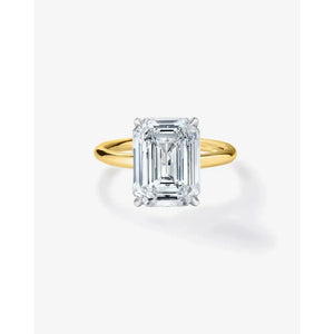 Stunning 3.16ct Emerald Lab Diamond Cloud Solitaire Ring in Elegant 14K Gold – Perfect Engagement Choice.