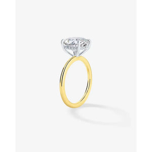 Stunning 4.60 Carat Round Lab Diamond with Whisper Thin® Hidden Halo.
