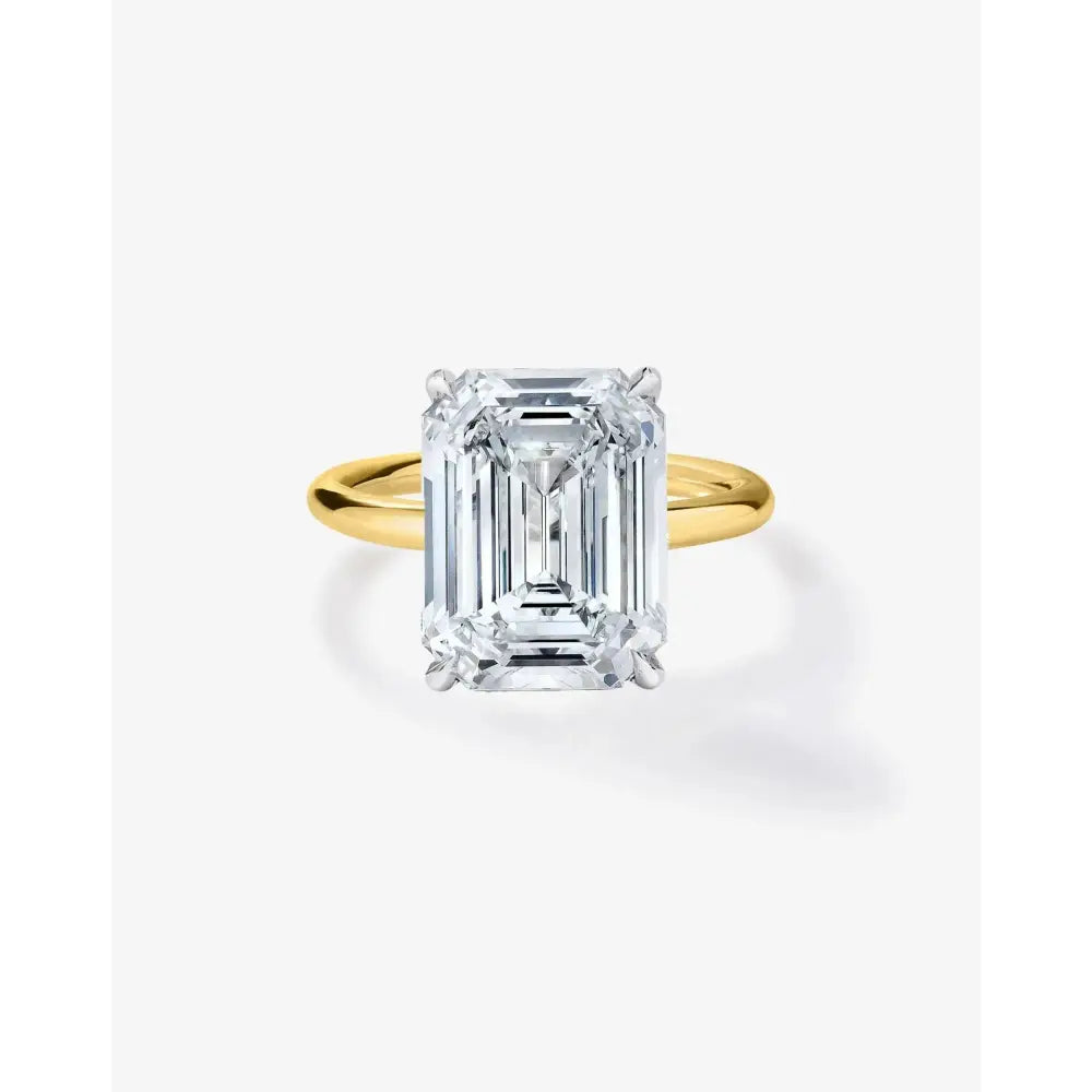 Stunning 5.05 Carat Emerald Lab Diamond Cloud Solitaire Ring.