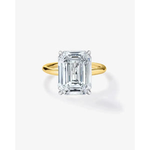 Stunning 5.05 Carat Emerald Lab Diamond Cloud Solitaire Ring.