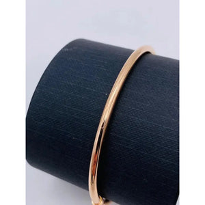 Stunning 9ct Two Tone Gold Hinged Bangle - Elegant Rose and Yellow Gold Women’s Bracelet, 3mm Hallmarked Design.