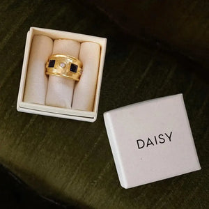 Stunning Chunky Stone Textured Ring in 18Ct Gold Plate.