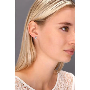 Stunning CZ Halo Star Stud Earrings in Elegant Sterling Silver.