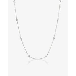 Stunning Diamond Bezel Station Necklace for Timeless Elegance.