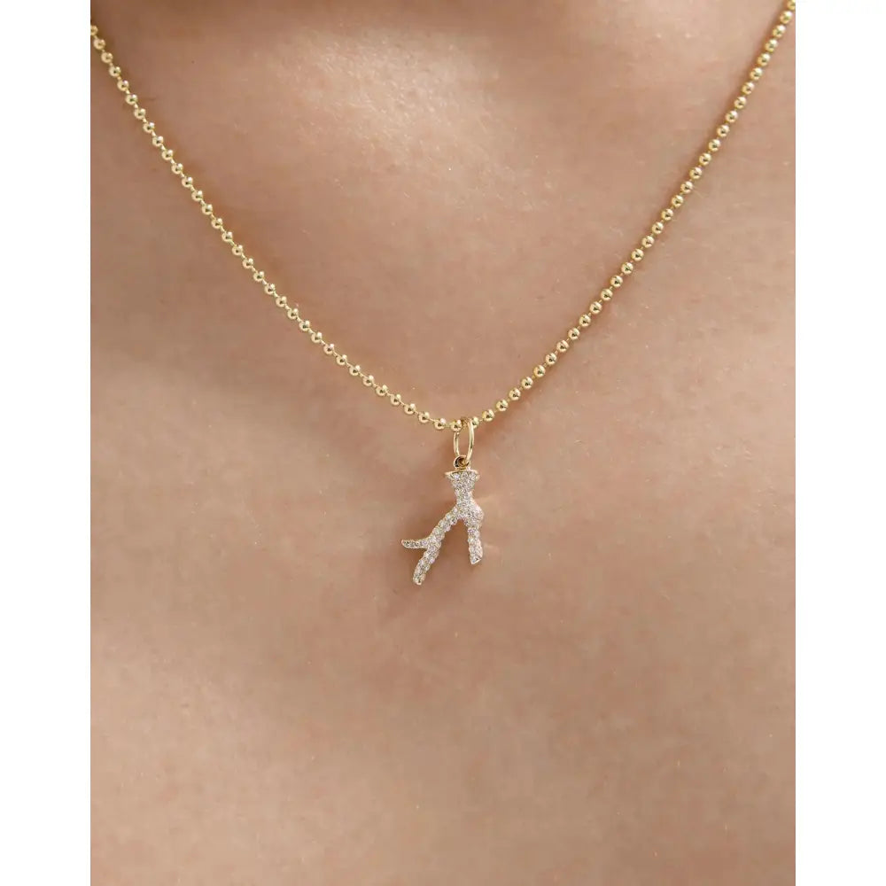 Stunning Diamond Coral Charm - Elevate Your Jewelry Collection!.