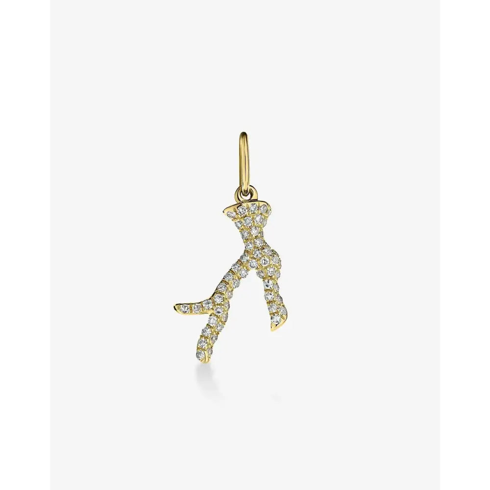 Stunning Diamond Coral Charm - Elevate Your Jewelry Collection!.