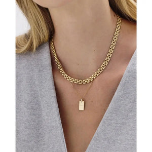 Stunning Diamond Cut Curb Chain Necklace - Elevate Your Style!.