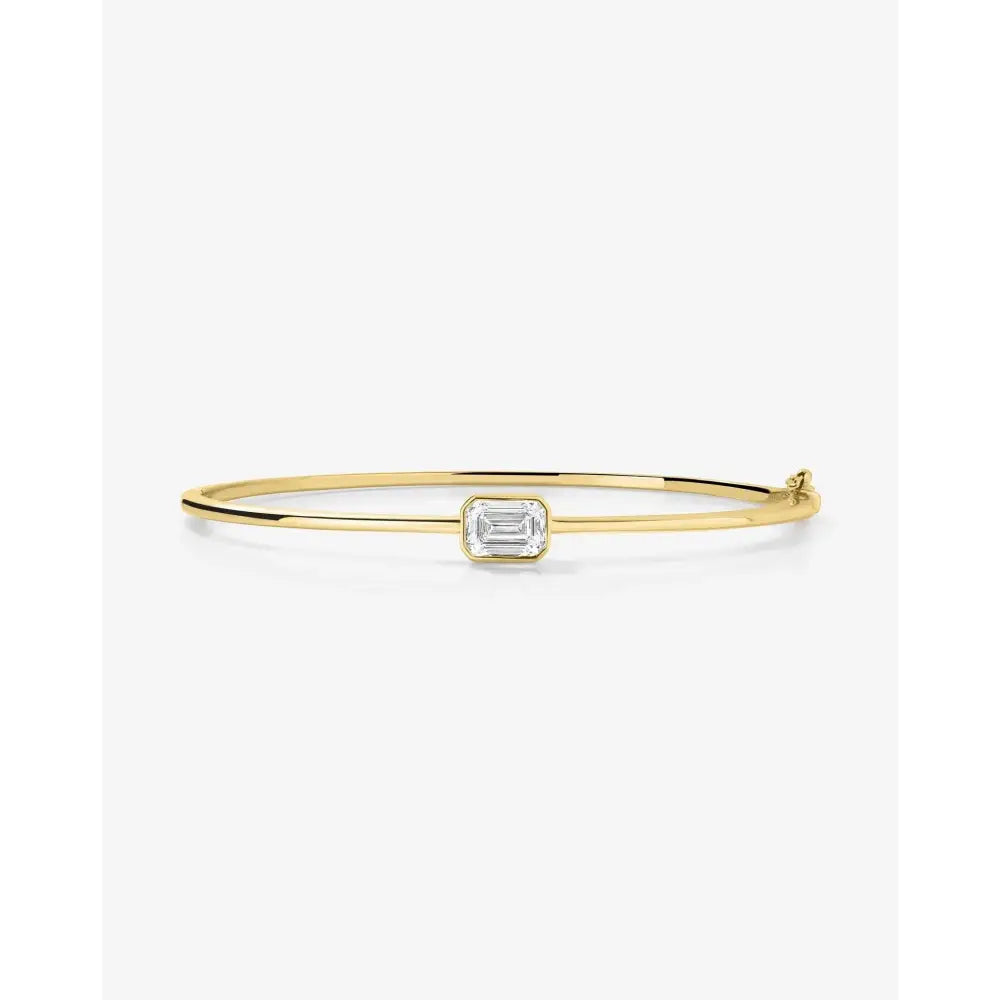 Stunning Emerald Lab Diamond Bangle - Timeless Elegance Awaits!.