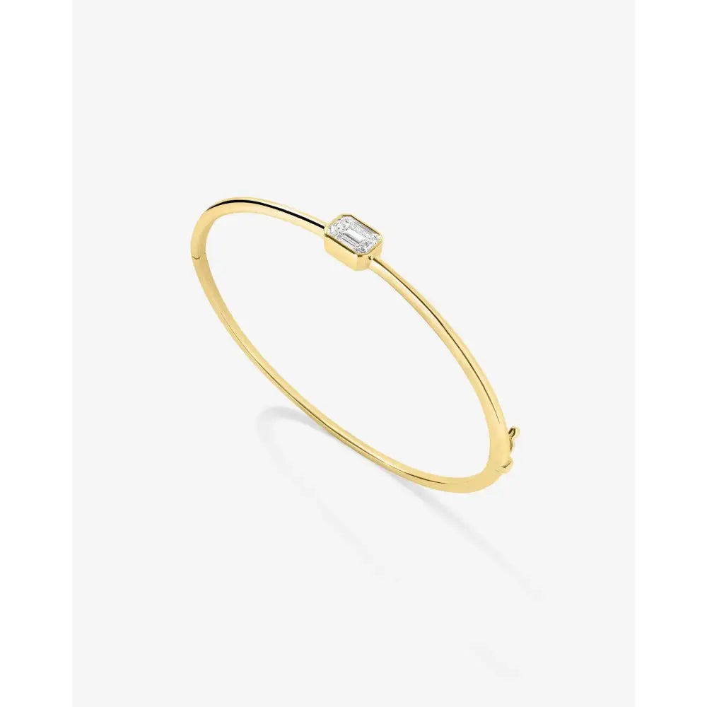 Stunning Emerald Lab Diamond Bangle - Timeless Elegance Awaits!.