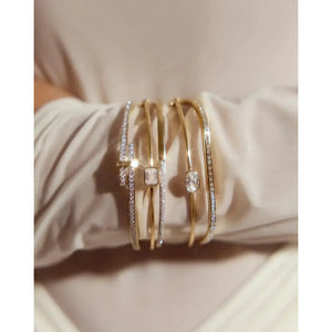 Stunning Emerald Lab Diamond Bangle - Timeless Elegance Awaits!.