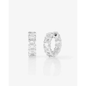 Stunning Emerald Lab Diamond Huggies - Elevate Your Style!.