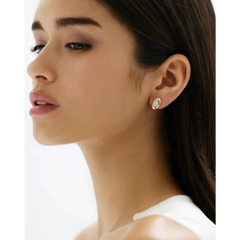 Stunning Framed Oval Lab Diamond Studs – Elegance Redefined.