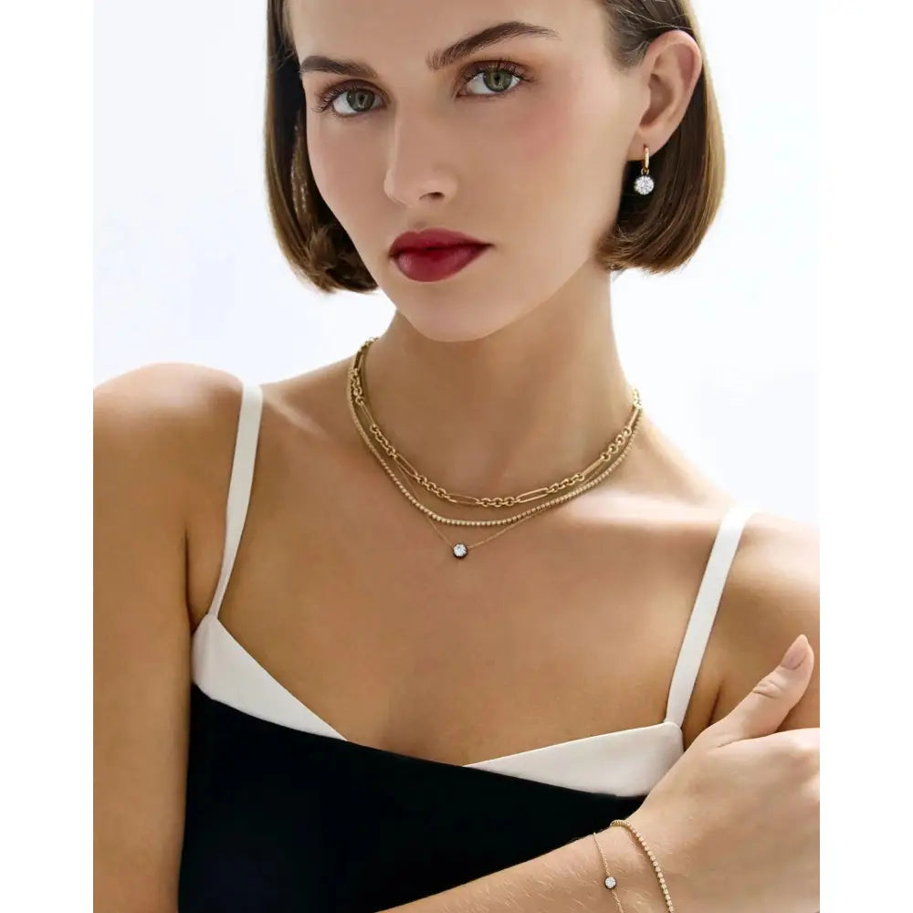 Stunning Georgian Lab Diamond Pendant Necklace – Elegant & Timeless Jewelry Piece.
