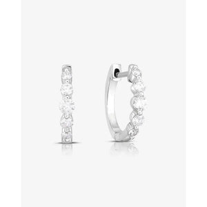 Stunning Graduated Diamond Huggie Earrings for Effortless Elegance.