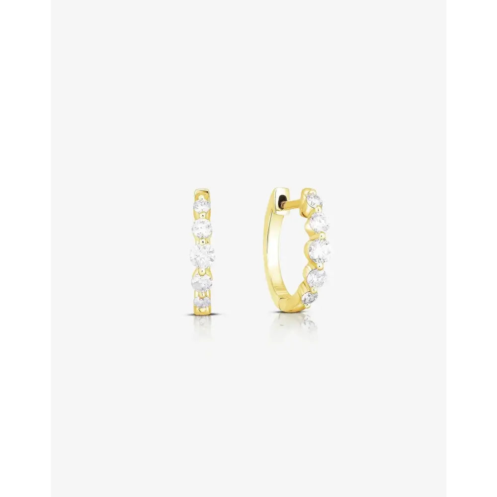 Stunning Graduated Diamond Huggie Earrings for Effortless Elegance.