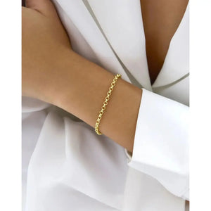 Stunning Hollow Rolo Chain Bracelet for Elegant Style.