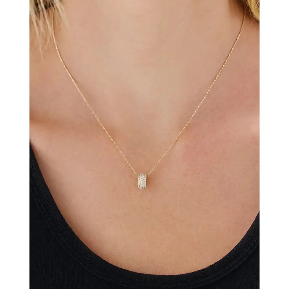 Stunning Large Pavé Eternity Bead for Timeless Elegance.