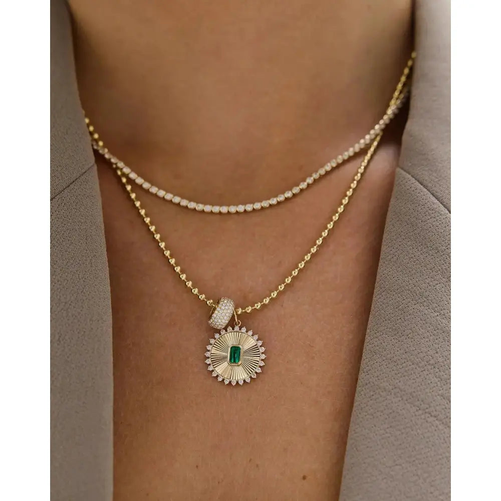 Stunning Large Pavé Eternity Bead for Timeless Elegance.