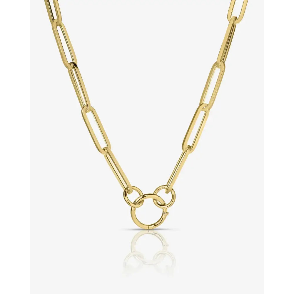 Stunning Long Clique Chain Necklace for Effortless Elegance.