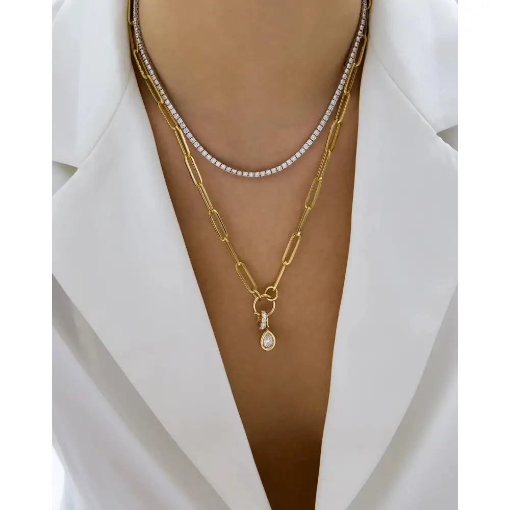 Stunning Long Clique Chain Necklace for Effortless Elegance.