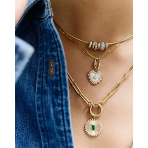 Stunning Mother of Pearl Heart Pendant - Embrace Elegance and Love.