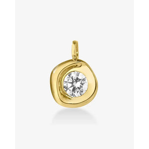 Stunning Organic Bezel Lab Diamond Pendant - Eco-Friendly Elegance.