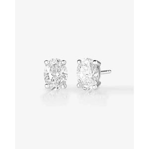 Stunning Oval Lab Diamond Studs - Elegant Earrings for Every Occasion.