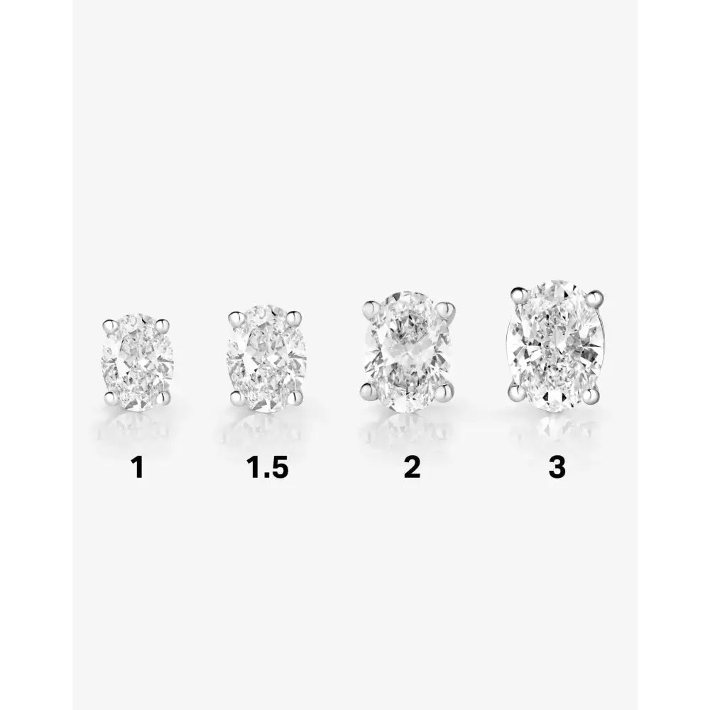 Stunning Oval Lab Diamond Studs - Elegant Earrings for Every Occasion.