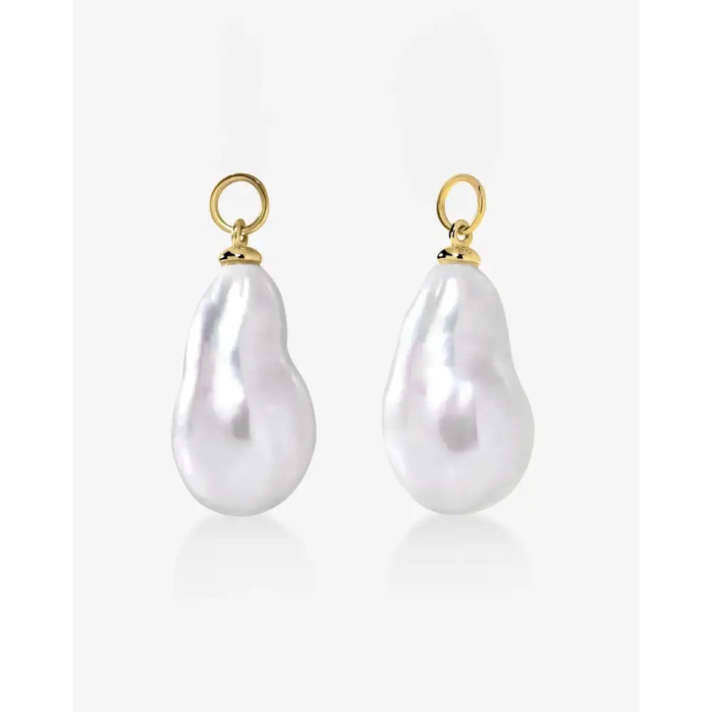 Stunning Pearl Huggie Charm Earrings - Elevate Your Style!.