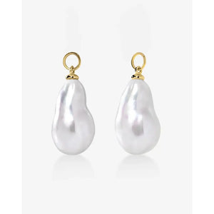 Stunning Pearl Huggie Charm Earrings - Elevate Your Style!.