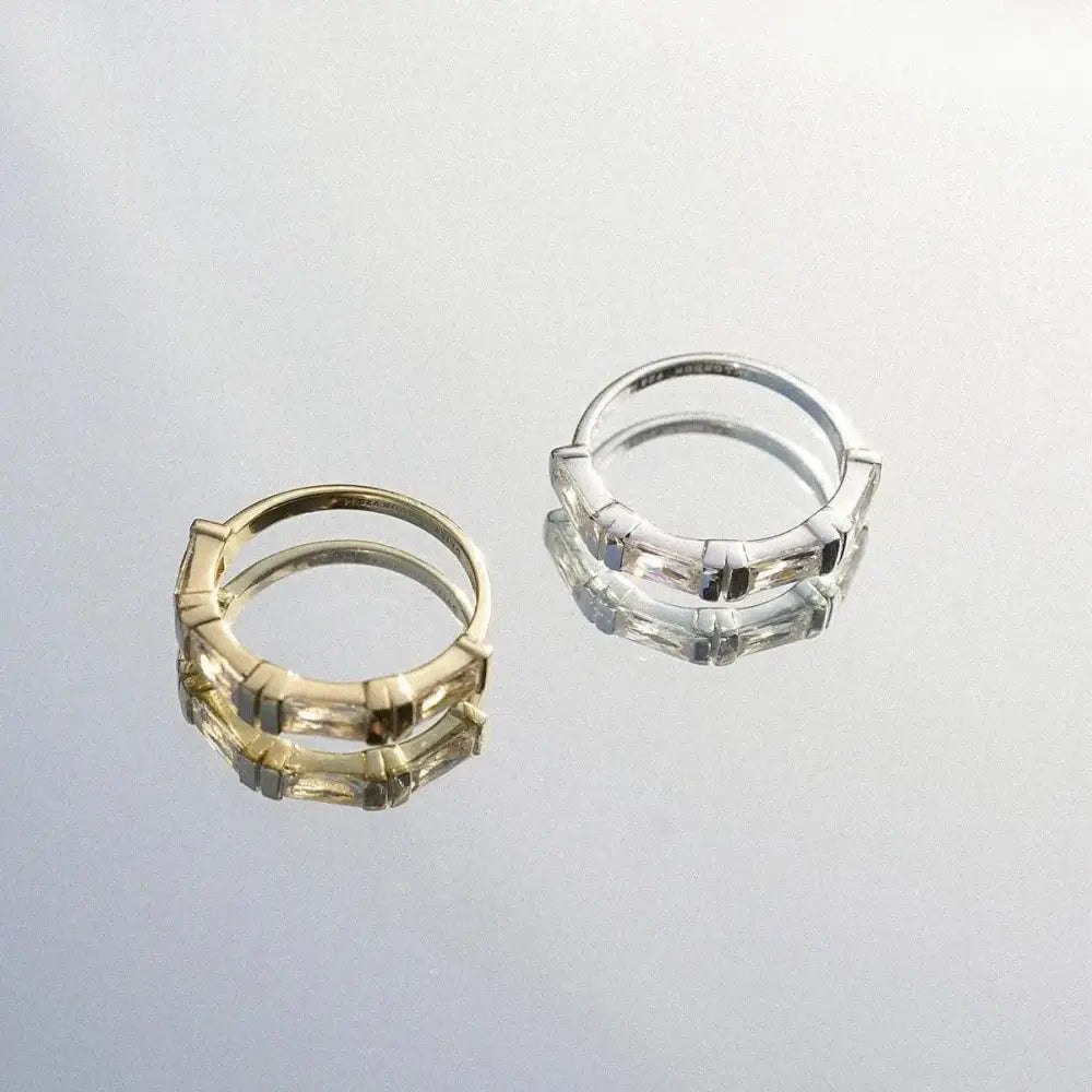 Stunning Polly Sterling Silver Crystal Stacking Ring - Elevate Your Style!.