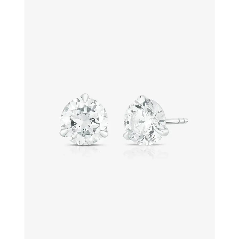 Stunning Round Diamond Stud Earrings for Timeless Elegance.