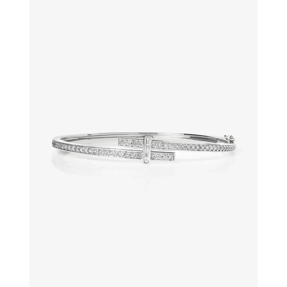 Stunning Round Diamond Wrap Bangle for Timeless Elegance.