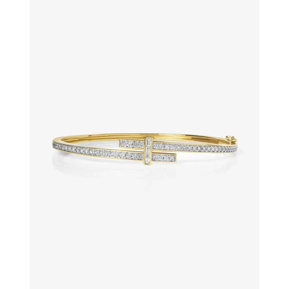 Stunning Round Diamond Wrap Bangle for Timeless Elegance.