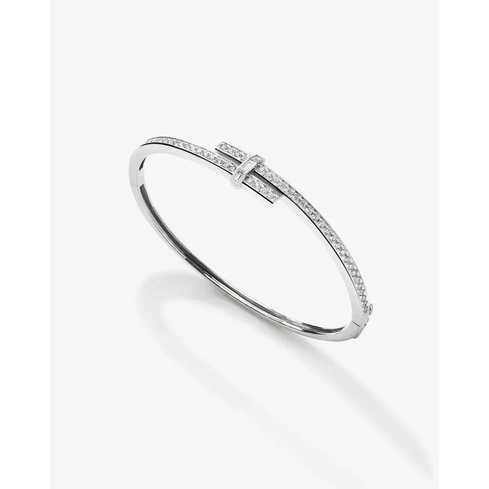 Stunning Round Diamond Wrap Bangle for Timeless Elegance.