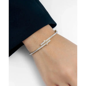 Stunning Round Diamond Wrap Bangle for Timeless Elegance.