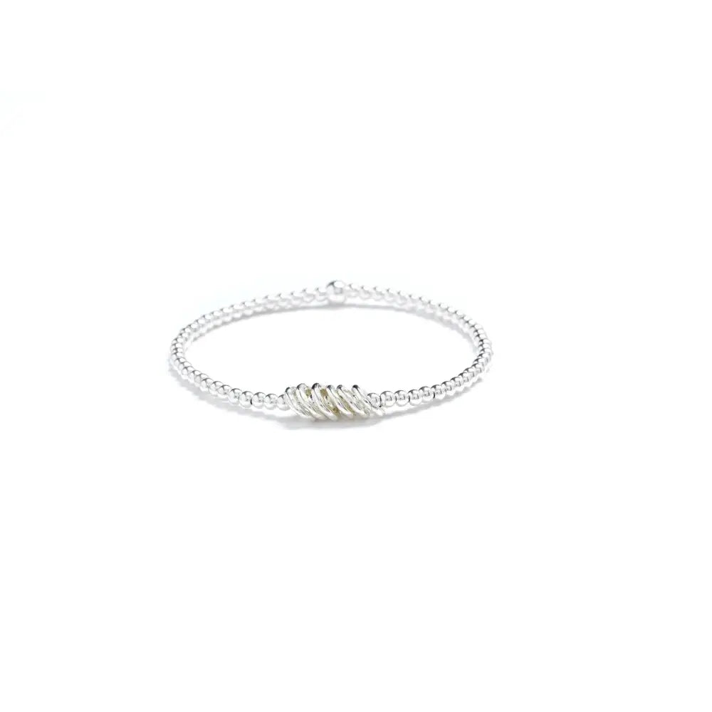 Stylish 60th Birthday Silver Bracelet with 6 Decade Rings - Perfect Milestone Gift for Her!.